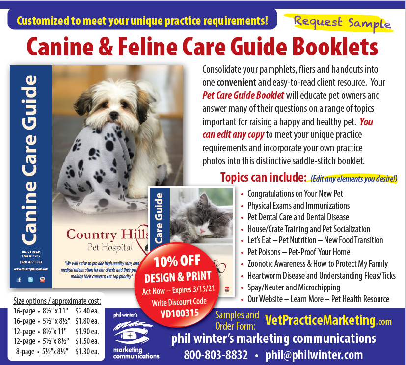 Canine and Feline Care Guide Booklets